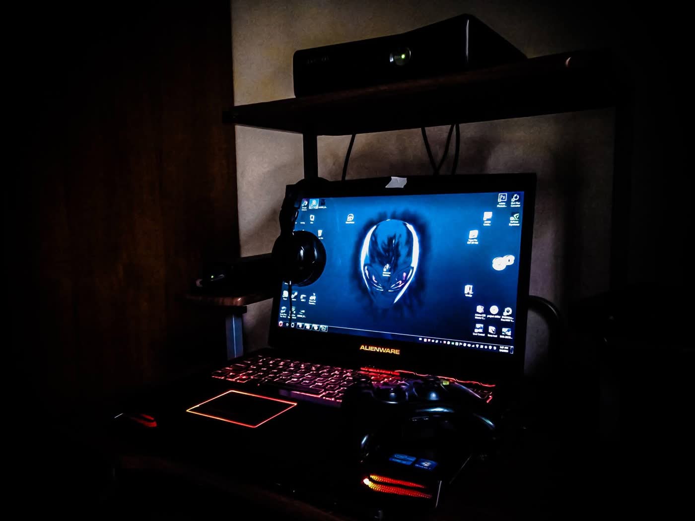 The workstation the early edits were rendered on